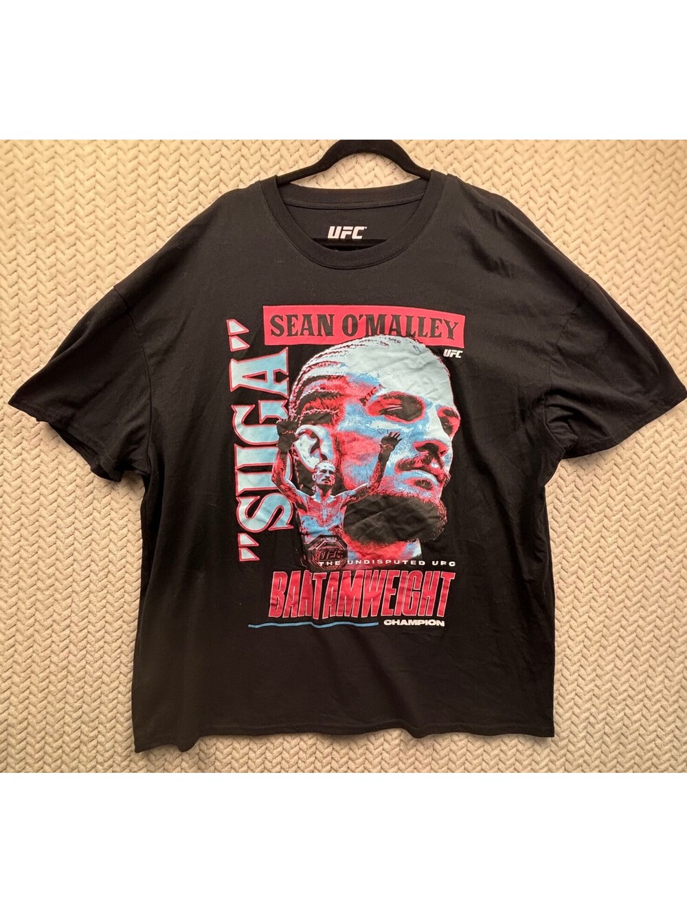 UFC Sean O'Malley 'Suga' Bantamweight Champion Black Graphic T-Shirt XXL